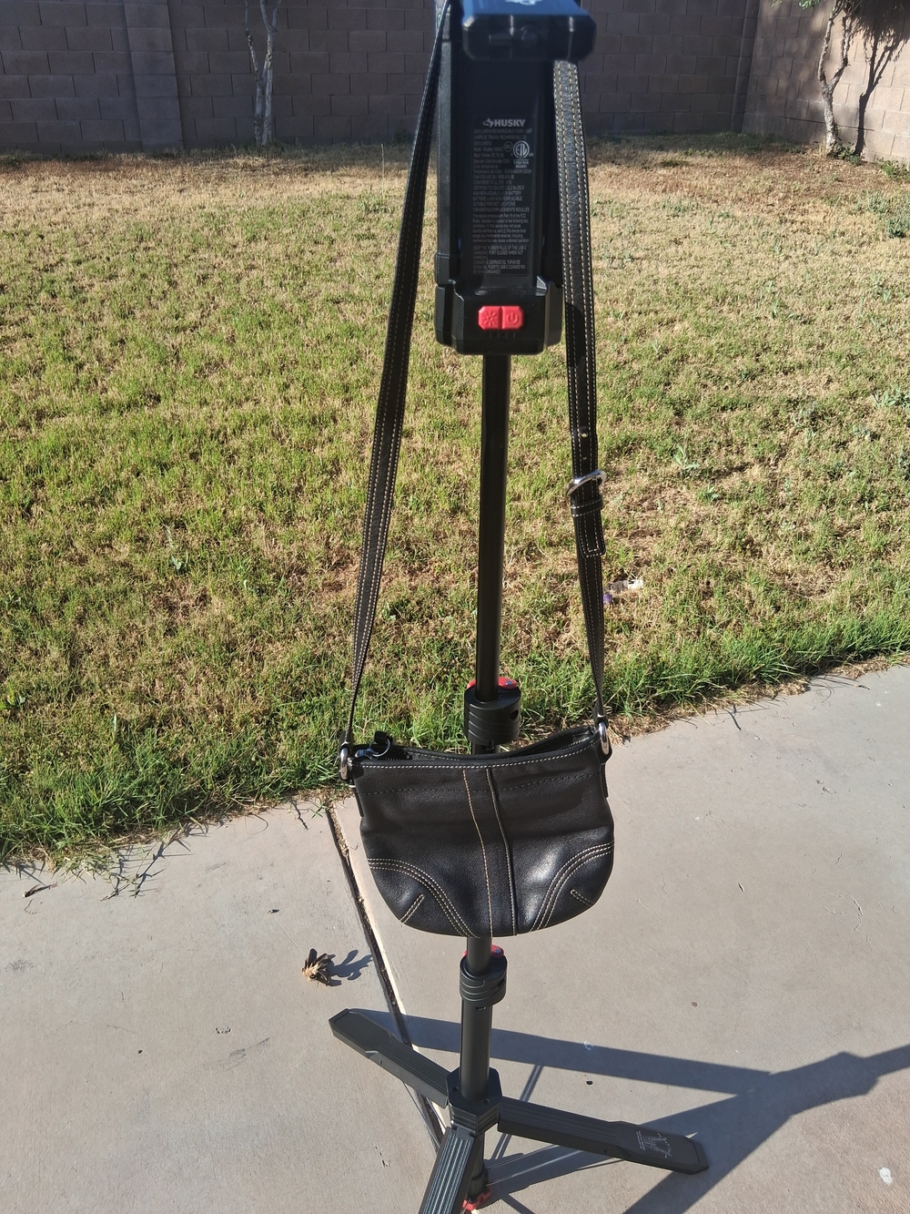 Coach Black Leather Crossbody with Silver Zipper